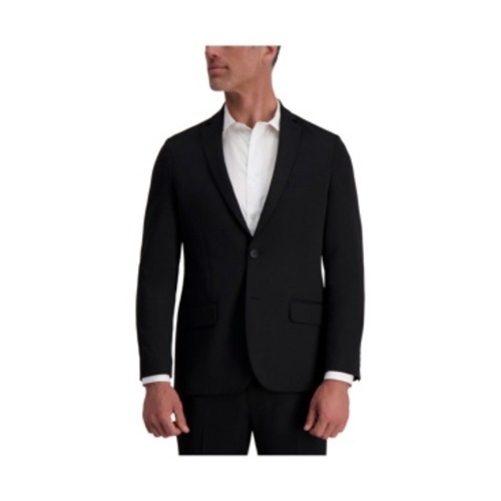 Louis Raphael Suit Jacket Mens 36 REG Black Stretch Heather Slim Fit